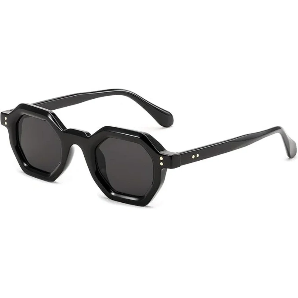 Classic Dark Black Lens Sunglasses Combine Statement‎ Look Luxury Men Trendy Rap